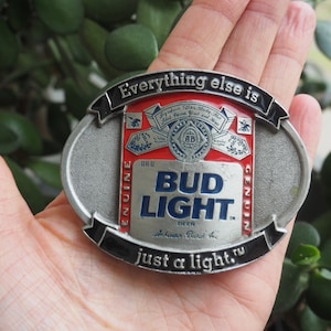 Bud Light Beer Belt Buckle 1995 Made in USA