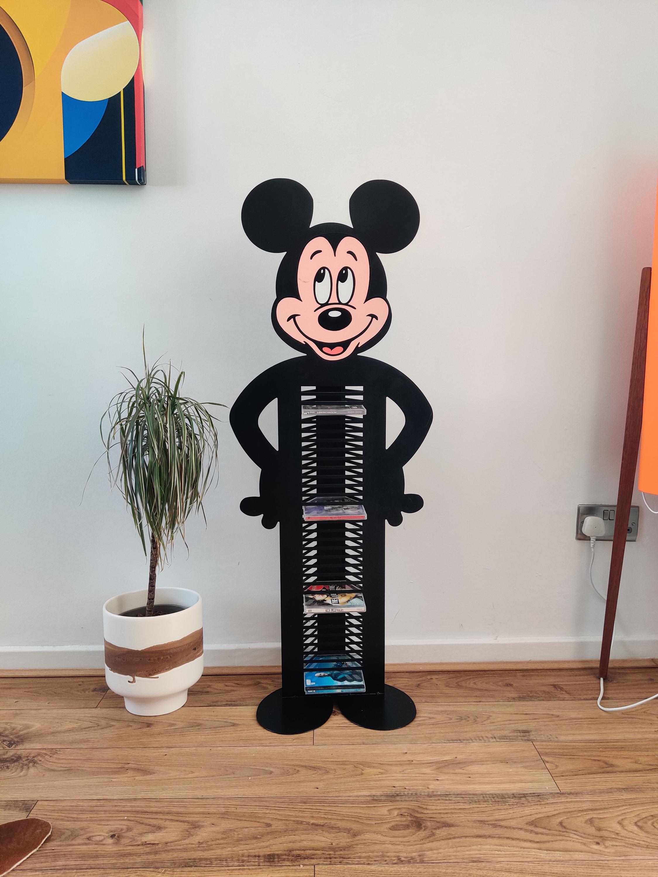 RESERVED for Donna Vintage Mickey Mouse Cd Tower, 1990s Cd Rack