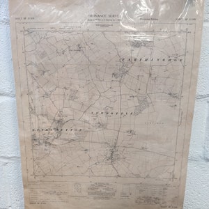 Newbottle Banbury Oxfordshire, 1955 ordnance survey map.