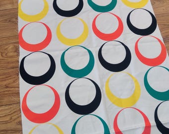 Vintage IKEA Fabric, Angela Hakansson, Space Age Pop Art, 2005 (27x58 inch)
