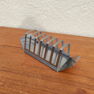Rack de torradas de metal, suporte de torradas modernista em aço inoxidável 6 fatias