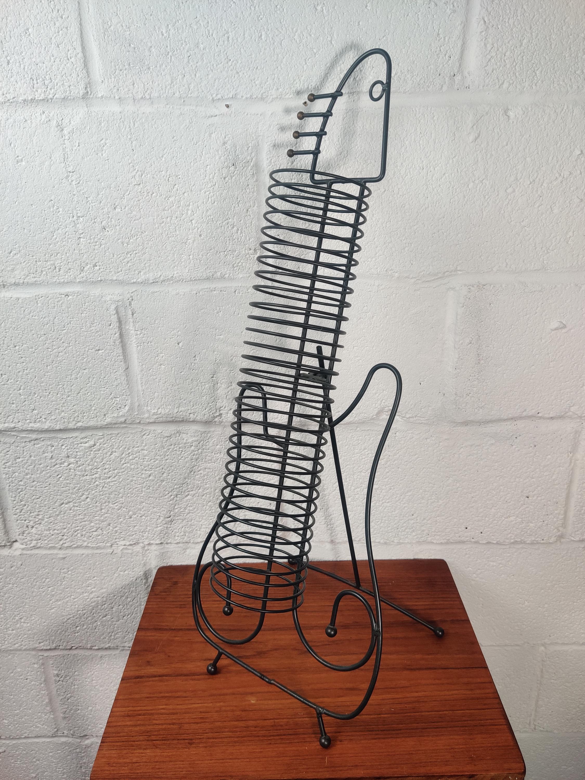 Wire Post Modern Guitar Shaped CD Tower 1990s Y2k Vintage