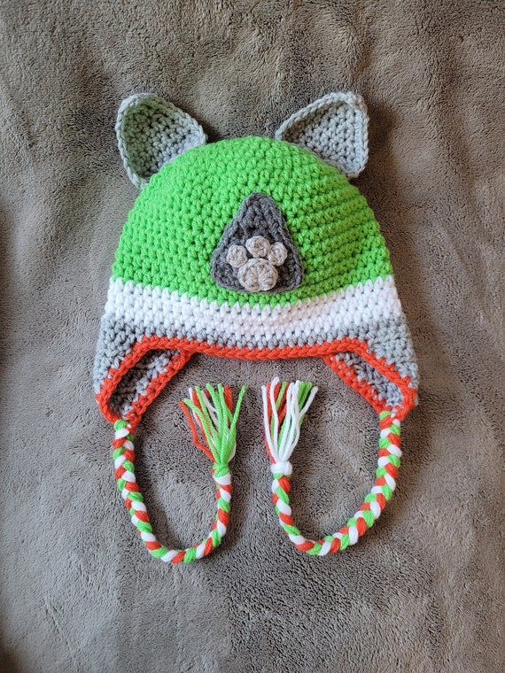 Paw Patrol Crochet Hat Rocky Paw Patrol 