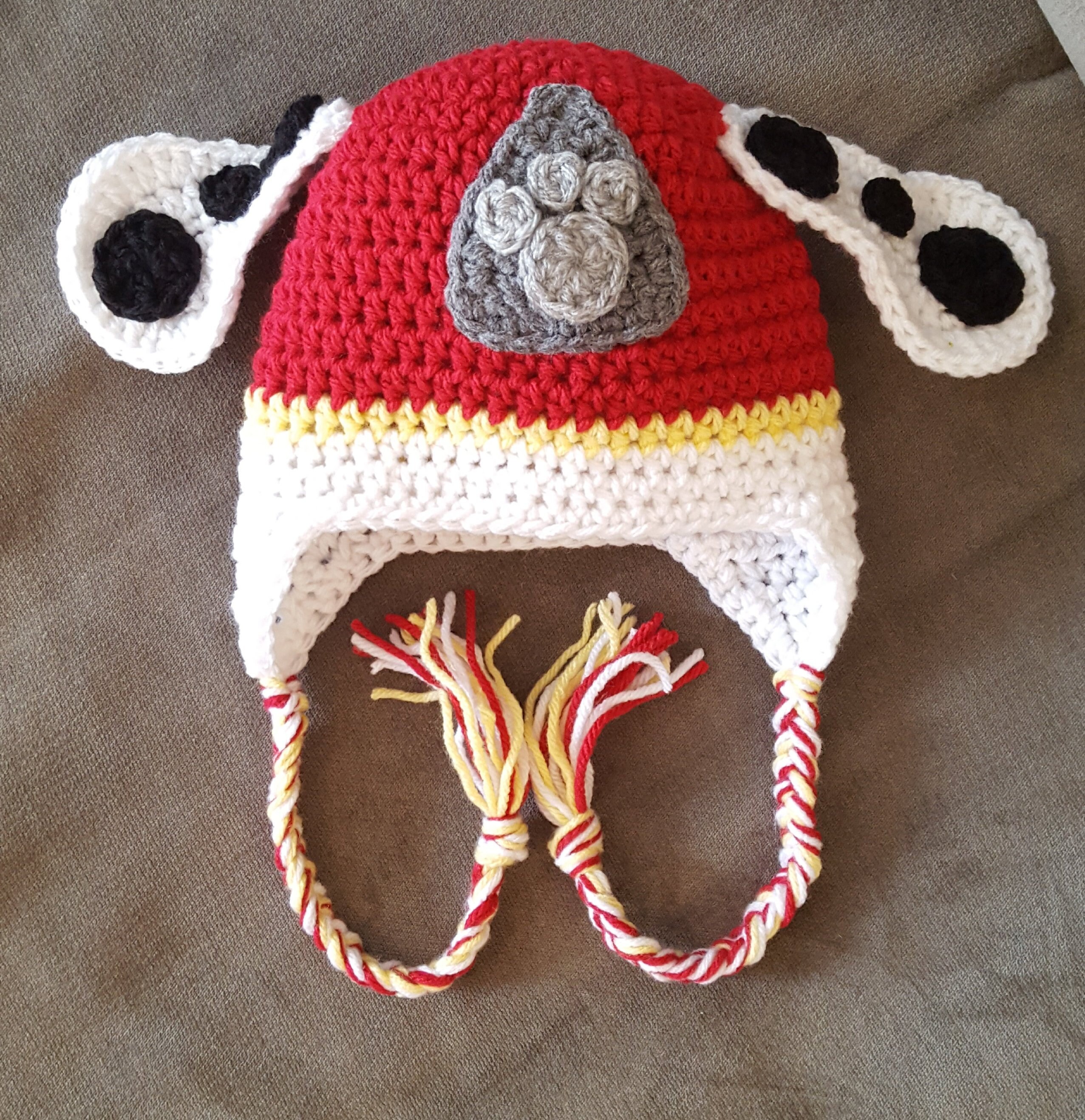 Paw Patrol Crochet Hat Marshall Paw 