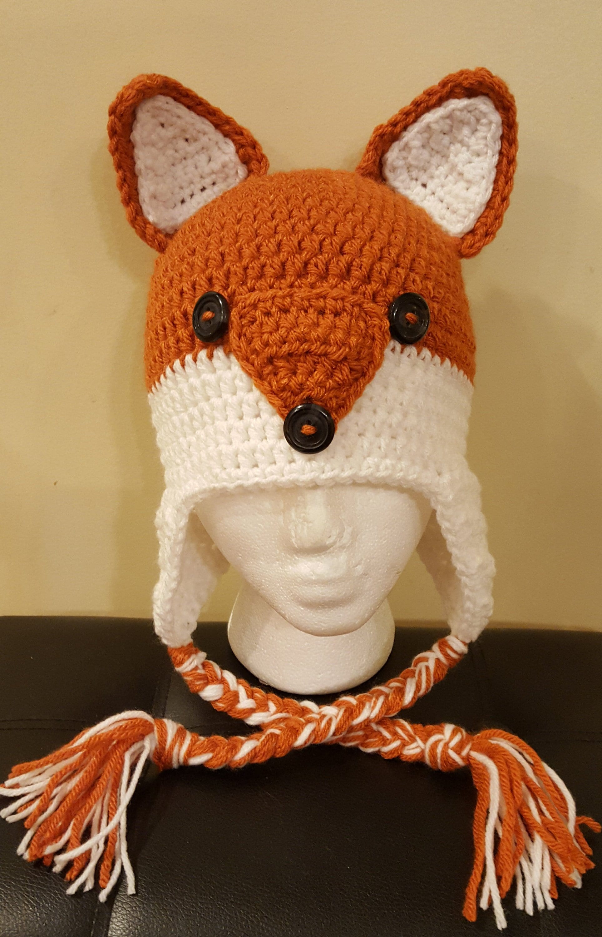 Crochet Fox Hat Silly Fox Hat Infant 