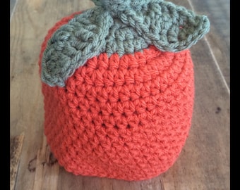 Pumpkin hat, pumpkin baby hat, pumpkin baby beanie, Halloween baby hat, orange and green