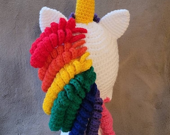 Crochet Unicorn hat, unicorn hat, handmade unicorn hat