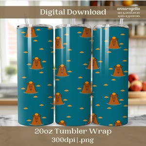 Digital Tumbler Wrap, Capybara Fruit Spa, For 20oz Tumblers, Instant Digital Download, Surface Design, Sublimation, Cute Animal in Lagoon