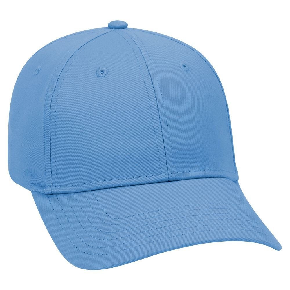 Blank Plain Hat / Cap Baseball Golf Fishing Light Blue 6 Panel Cotton Twill  Low Profile Pro Style Caps Ready for Embroidery -  Canada