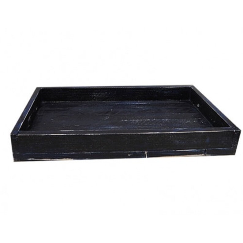 Wood Display / Serving Tray Navy Blue Decorative Etsy