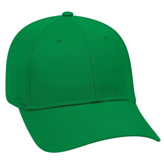 Blank Plain Hat / Cap Baseball Golf Fishing Kelly Green 6 Panel