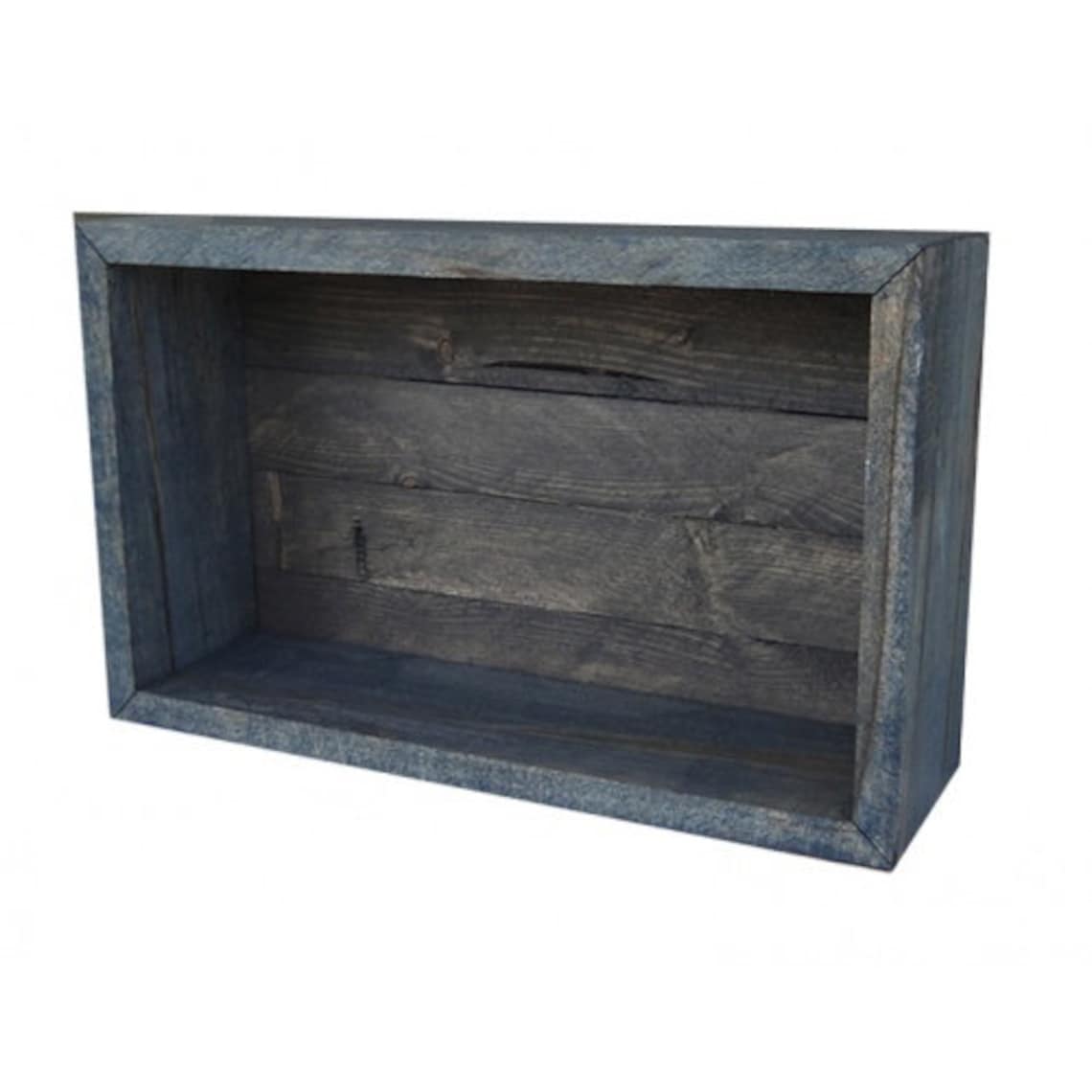 Wood / Wooden Shadow Box Display With Backing - Two Tone - Rustic ...