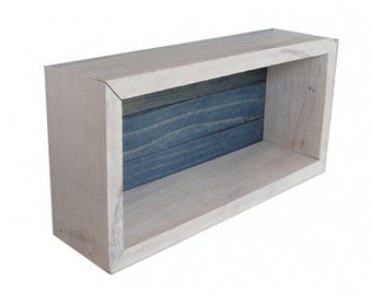 Wood / Wooden Shadow Box Display With Backing - Two Tone - Rustic ...