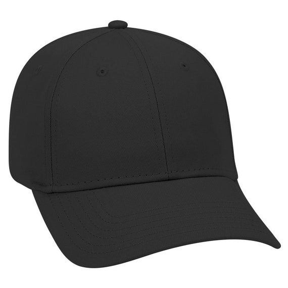 plain black strapback hat