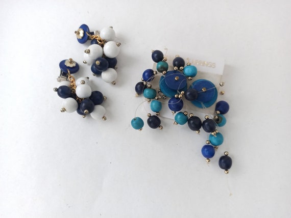 Lot De 2 Paires De Boucles D'oreilles Clip Vintage Années 1990 - Occasion