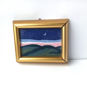 Framed Art Tile NORWEGIAN Porsgrund Porcelain paintings Anne Marie Odegaard Norway
