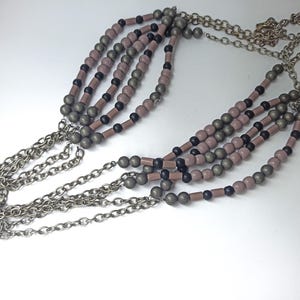 Vintage Aarikka style Finland wooden beaded Beaded Necklaces