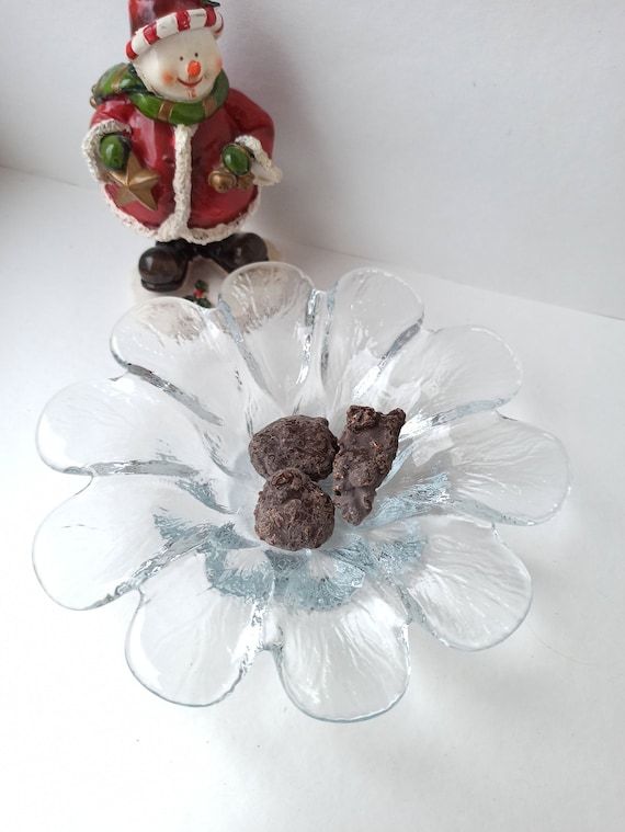 Holmegaard designed by Sidse Werner Danish vintage crystal bowl  candle holder