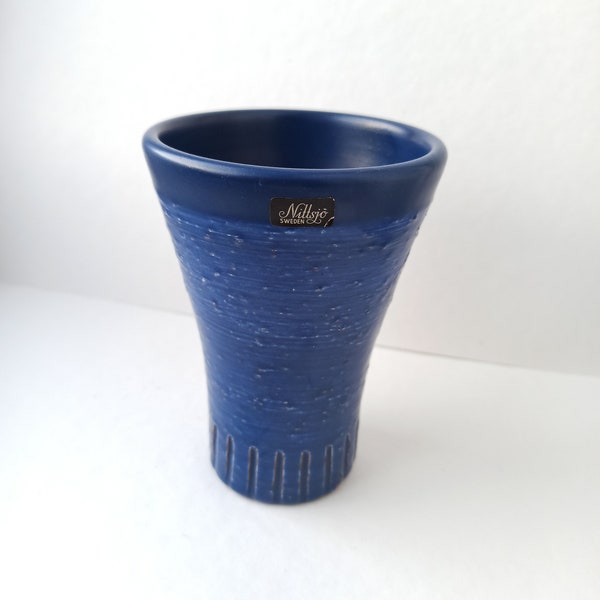 Swedish Nittsjö Keramik Handmade Vintage Stoneware Ceramics Pottery  Vase. Scandinavian Sweden Design. Home Decor