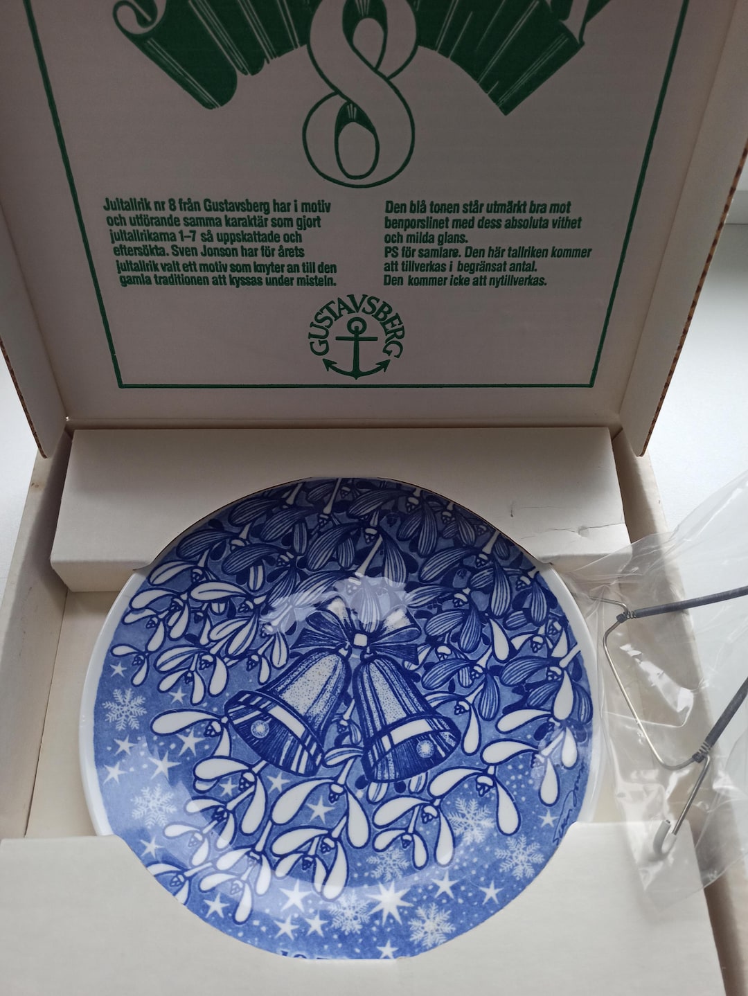 Vintage Gustavsberg Jultallrik Collector Plates 1978/1974, Blue