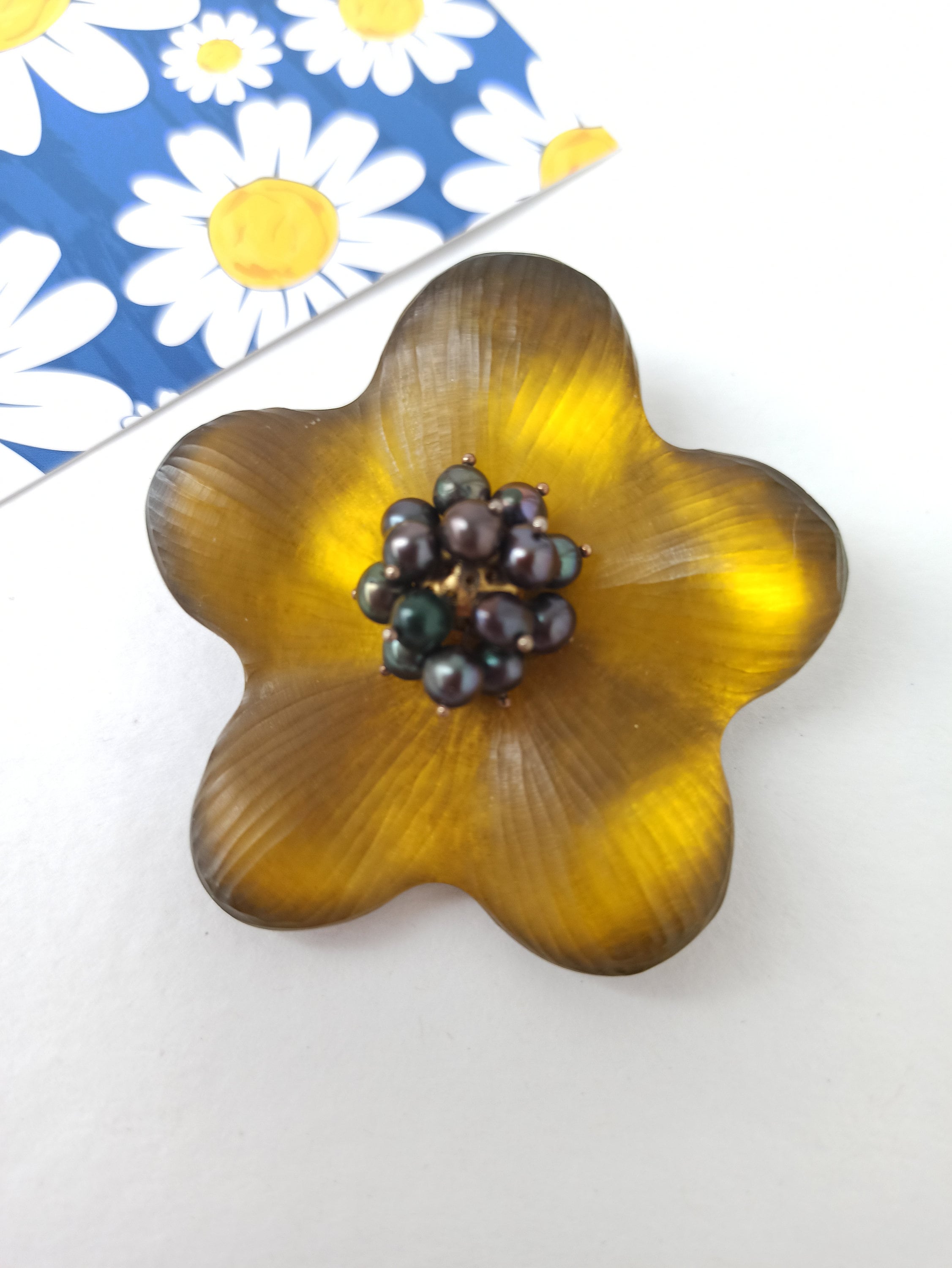 Alexis Bittar Lucite Flower ヴィンテージ ブローチ&ネック Alexis Bittar Lucite Flower ヴィンテージ ブローチ&ネック