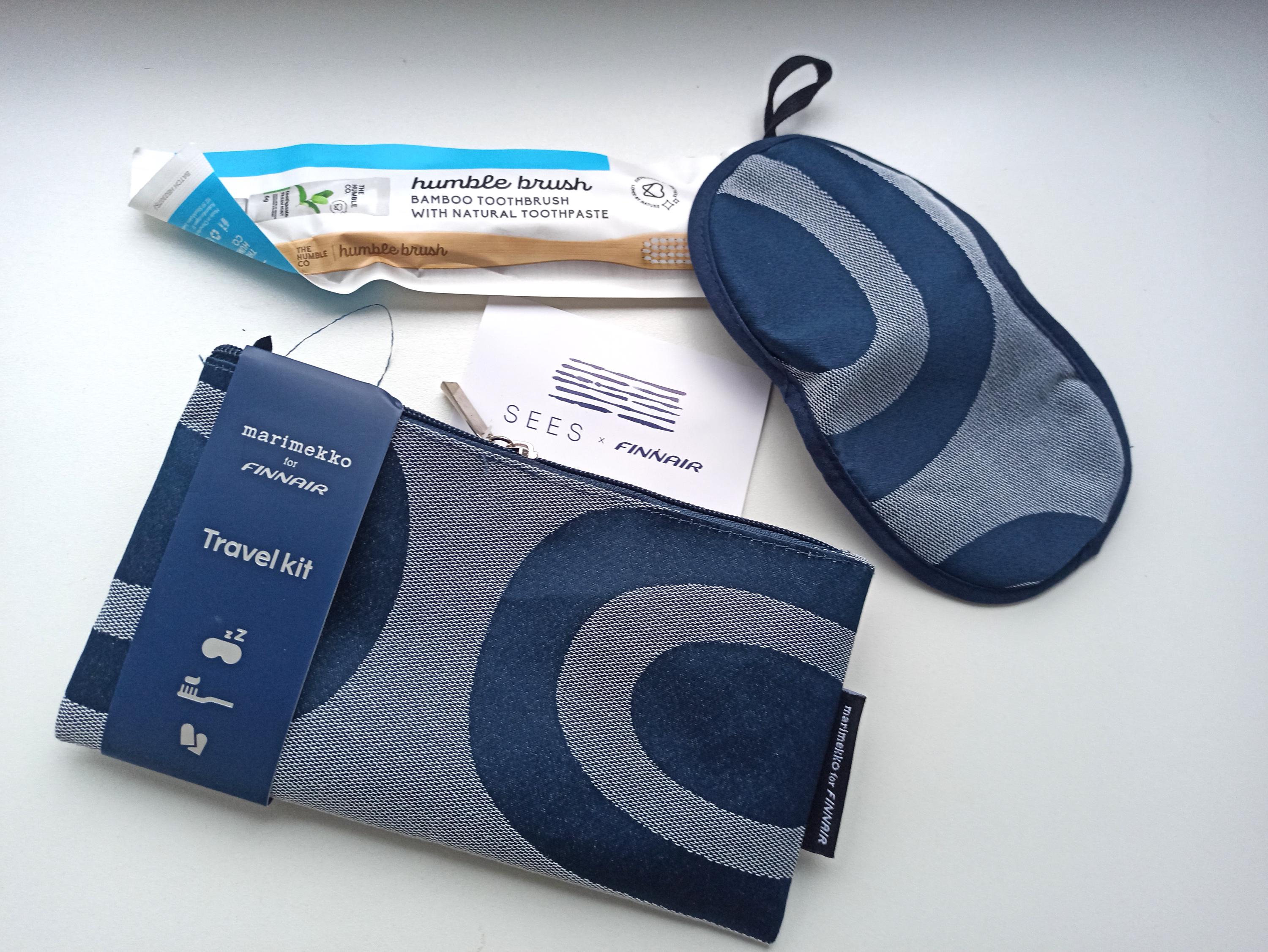 New Marimekko Travel Kit for Finnair: Cosmetic Bag, Toothbrush and