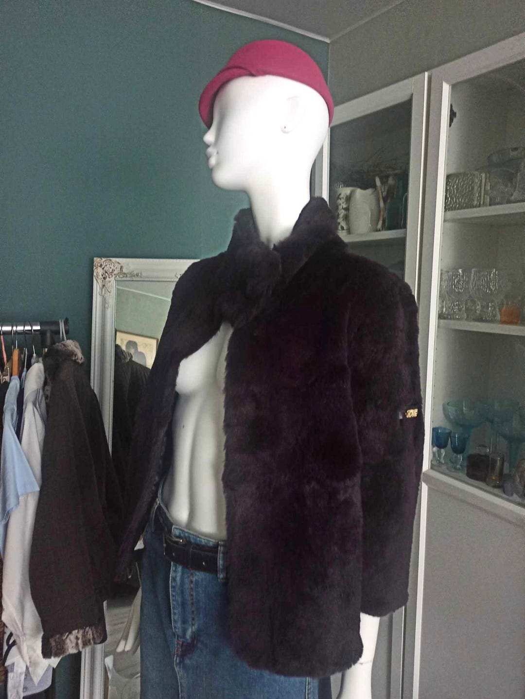 Vintage Rabbit Fur Coat MONELLA VAGABONDA Snob/italy/boho Style/s 36-38 ...