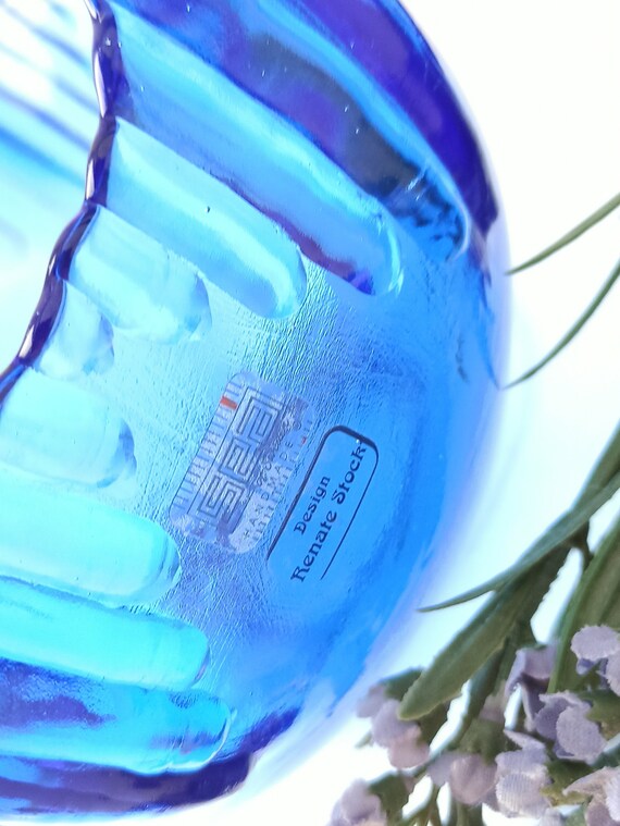 Vintage SEA GLAS BURK Kosta Sweden Renate Stock Design Art Glass