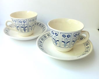 Egersund dúo establece Egersund Noruega pareja de café taza y platillo Retro vintage Taza escandinava moderna