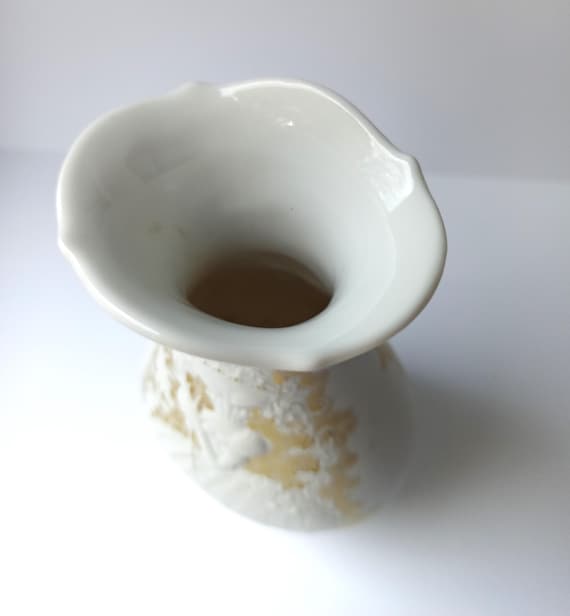 Vintage KAISER VASE, POTTERY, by Manfred Frey Rhapsodie, White