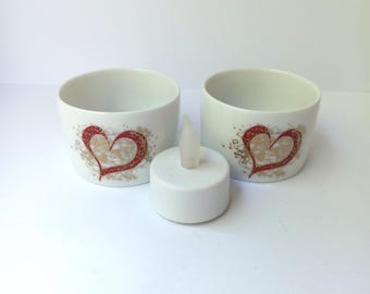 希少な Porsgrund 'Hearts & Pines' ノルウェーデザイン キャンドル