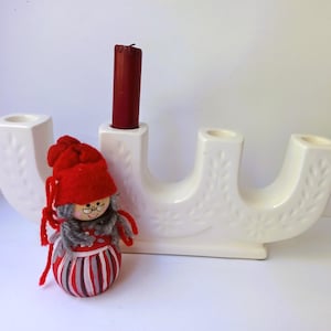 Vintage keramik ljusstake för 4 ljus Sverige skandinavisk design