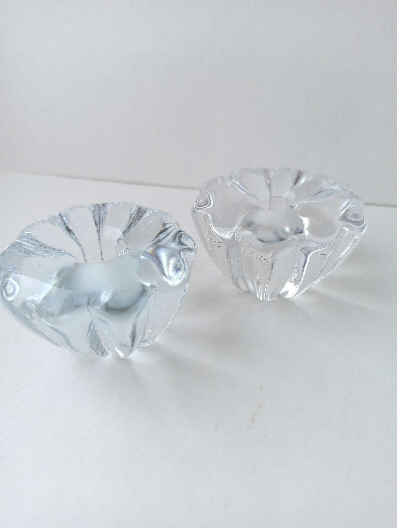 ORREFORS Crystal Candle Holder Stella Bloemvormige glazen