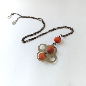 Vintage Finnish Aarikka wooden statement necklace/pendan/ Designer Kaija Aarikka