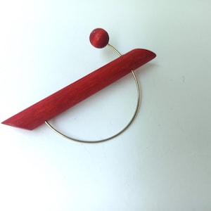 Vintage Aarikka Holzbroschen, hergestellt in Finnland, skandinavischer Schmuck