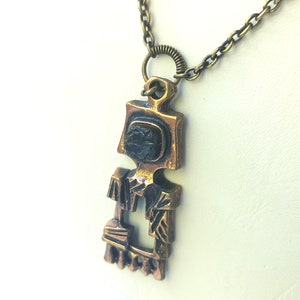 【ヴィンテージ】pentti sarpaneva ネックレス　ブロンズ　ロング フィンランドヴィンテージアクセサリー Pentti Sarpaneva