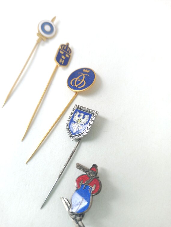 Lot Vintage D'épingles à Cravate - 9 Cravates + 2 épingles, Certaines Signées Anson, Strass
