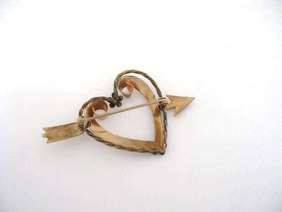 Vintage brooch heart/ valentines day/ love/ Brooc… - image 4