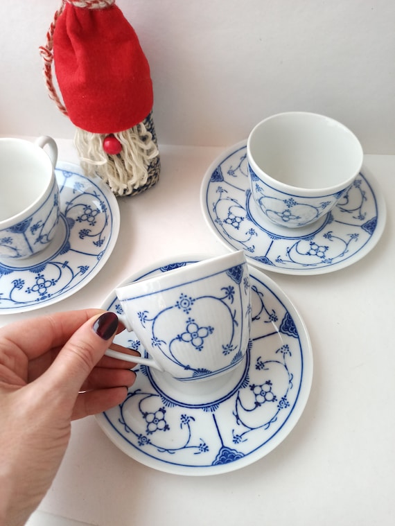 Vintage GDR German Blue and White Coffee Cup and Saucer Set of 3 Pieces Tea Cup Blue China Cup Collectible Tea Cups Blue White Kitchen Gif Etsy Canada