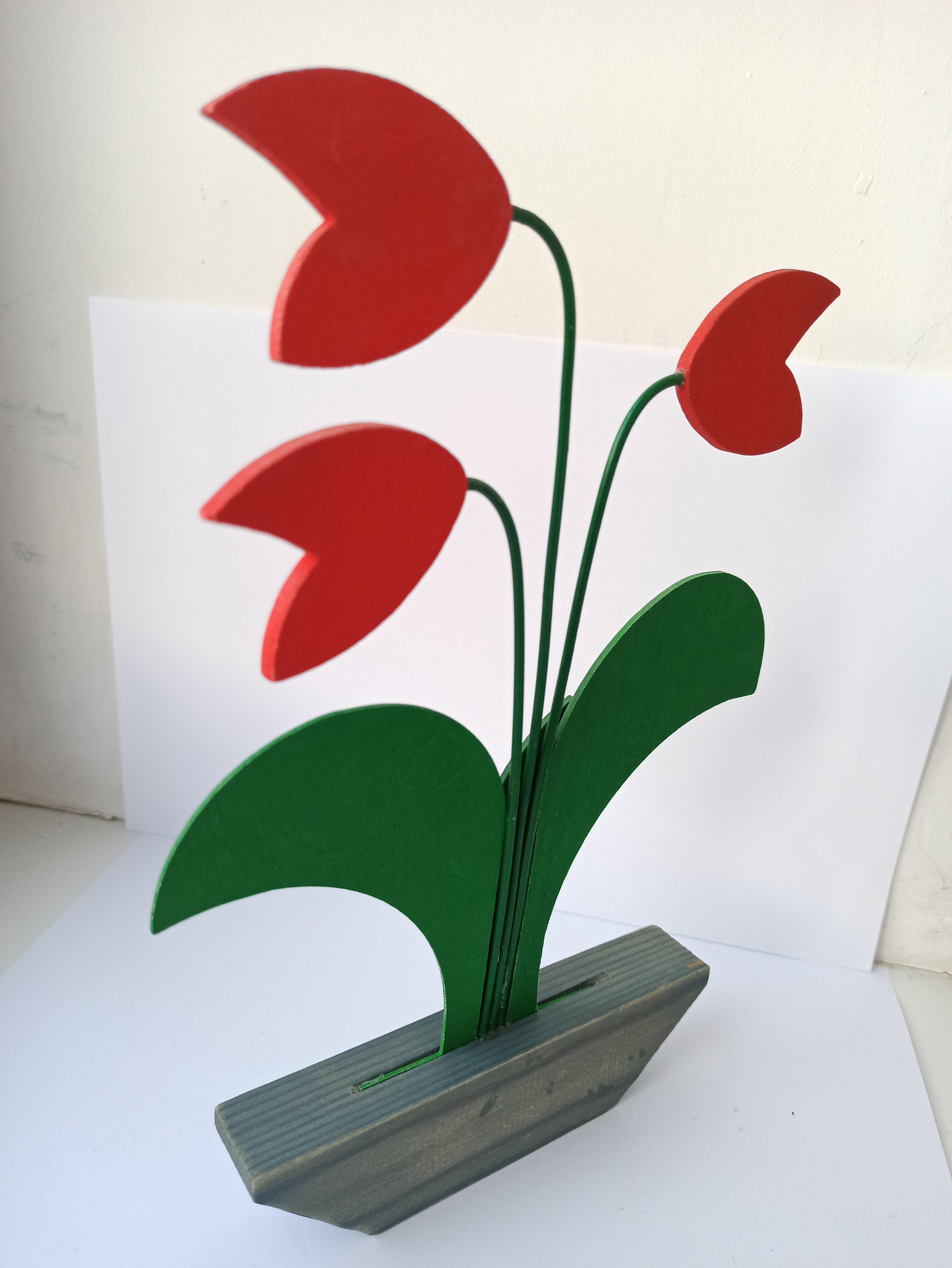 Vintage Wooden Swedish Tulips Hand Carved Wooden Tulips Etsy UK