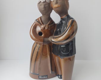 【希少】イタリア　ヴィンテージ　陶器女性像　アンティーク　カリアリ　サルデーニャ イタリア製 陶人形 Lady Rose Ceramic figurine Lady Rose｜SV-2363L