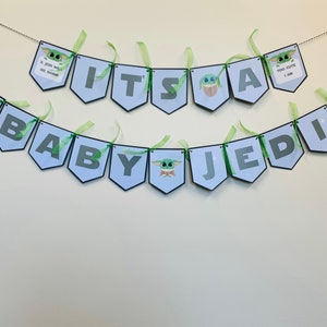 Star Wars Baby Yoda Themed Baby Shower Banner (Digital - Instant Download) image 1