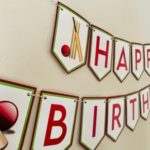 Cricket-Banner „Happy Birthday“, inklusive Banner: Main, Team India, Australien, England, Pakistan (Digital – Sofortiger Download)