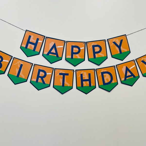 Cricket Themed "Happy Birthday" Banner, Team India (Digital - Instant Download)
