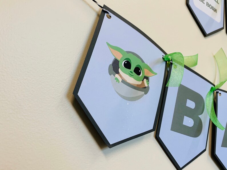Star Wars Baby Yoda Themed Baby Shower Banner digital Etsy