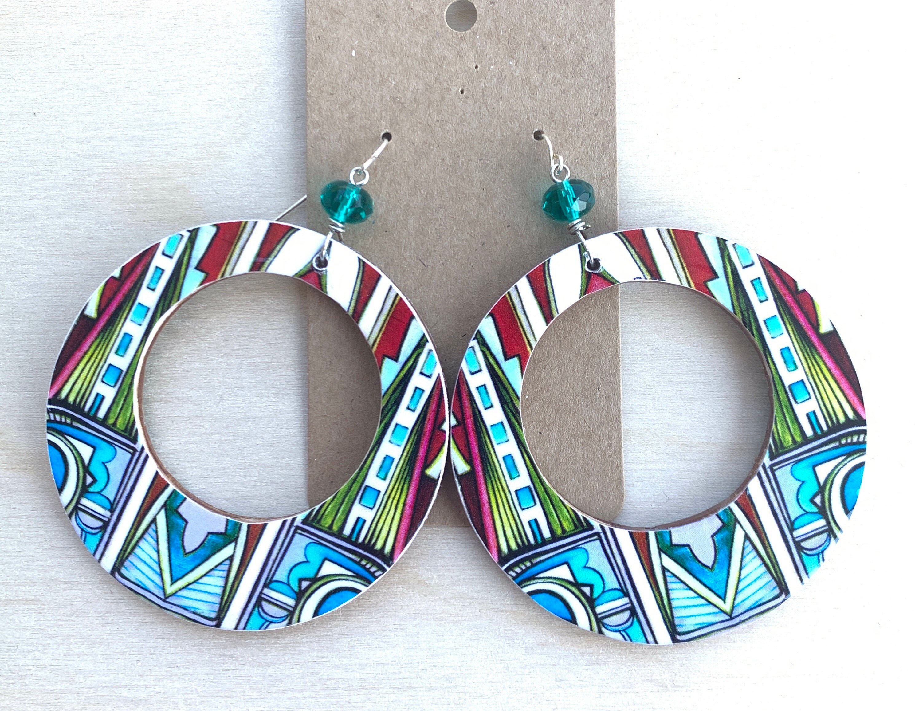 Deco Bridge Hoop Earrings
