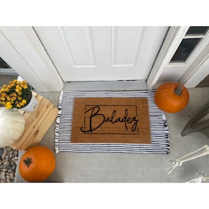 Tapis de porte peint à la main personnalisé