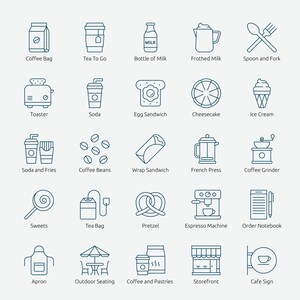 Cafe Icons in Vector and PNG image 4