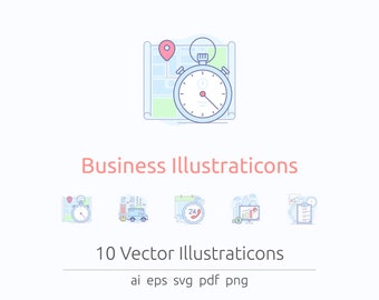 Business Illustraticons in Vector and PNG