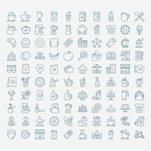 Cafe Icons in Vector and PNG image 2